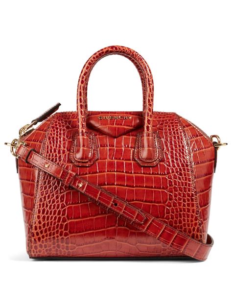 givenchy mini croc|Mini Antigona bag in crocodile effect leather .